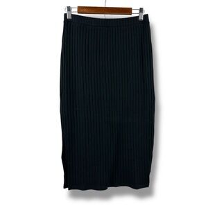Old Navy Size M Rib Sweater Midi Skirt Black Modest Career Work Casual Academia